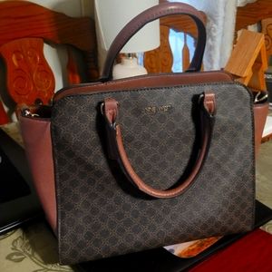 Nine West Brown Leather Satchel